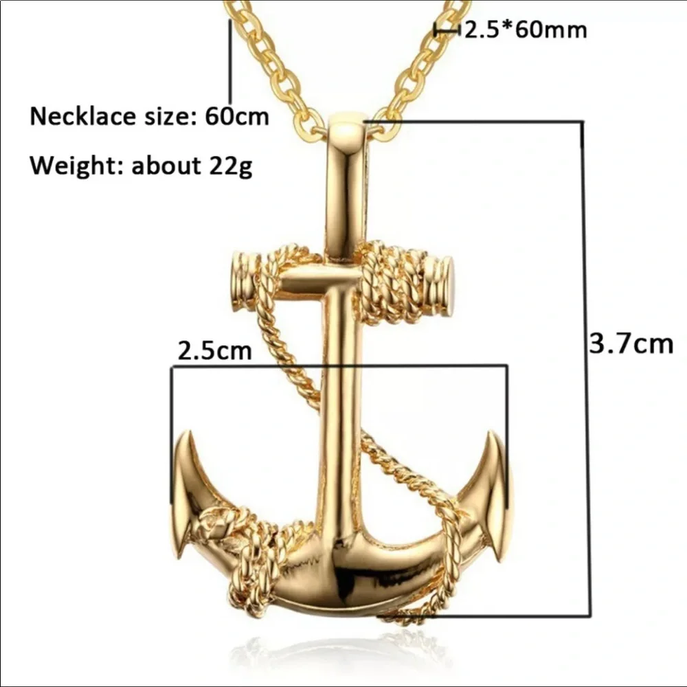 Anchor Necklace- Silver - Picture 3 of 3